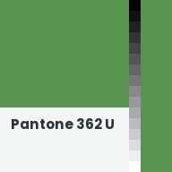 Color chip: Pantone 362 U