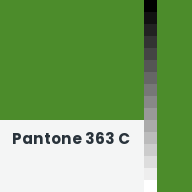 Color chip: Pantone 363 C