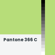 Color chip: Pantone 366 C