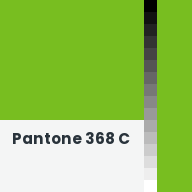Color chip: Pantone 368 C