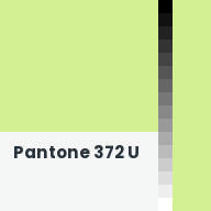 Color chip: Pantone 372 U