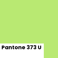 Color chip: Pantone 373 U
