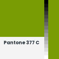 Color chip: Pantone 377 C