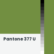 Color chip: Pantone 377 U
