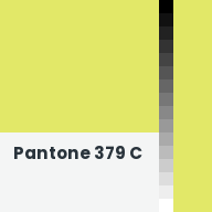 Color chip: Pantone 379 C