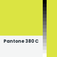 Color chip: Pantone 380 C