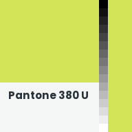 Color chip: Pantone 380 U