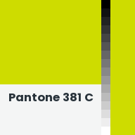 Color chip: Pantone 381 C
