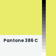 Color chip: Pantone 386 C