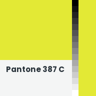 Color chip: Pantone 387 C