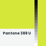 Color chip: Pantone 388 U