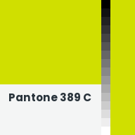 Color chip: Pantone 389 C