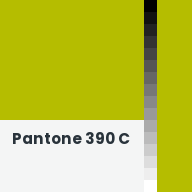 Color chip: Pantone 390 C