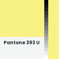 Color chip: Pantone 393 U