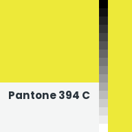 Color chip: Pantone 394 C