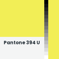 Color chip: Pantone 394 U