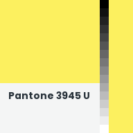 Color chip: Pantone 3945 U