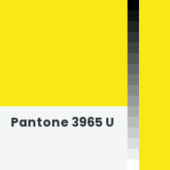 Color chip: Pantone 3965 U