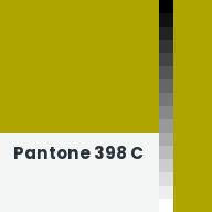 Color chip: Pantone 398 C