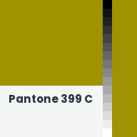 Color chip: Pantone 399 C
