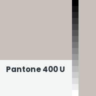 Color chip: Pantone 400 U