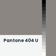 Color chip: Pantone 404 U