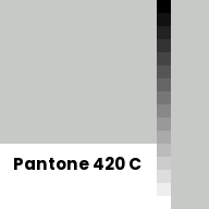 Color chip: Pantone 420 C