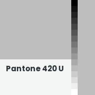 Color chip: Pantone 420 U