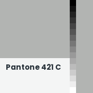Color chip: Pantone 421 C