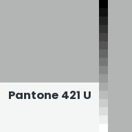 Color chip: Pantone 421 U