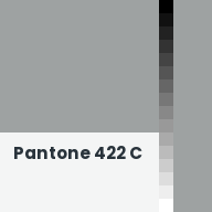Color chip: Pantone 422 C