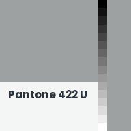 Color chip: Pantone 422 U