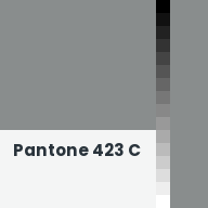 Color chip: Pantone 423 C