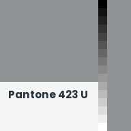 Color chip: Pantone 423 U