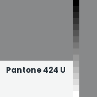 Color chip: Pantone 424 U