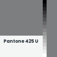 Color chip: Pantone 425 U