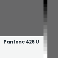Color chip: Pantone 426 U