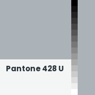 Color chip: Pantone 428 U