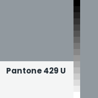 Color chip: Pantone 429 U