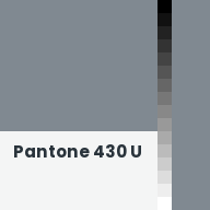 Color chip: Pantone 430 U
