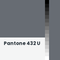 Color chip: Pantone 432 U