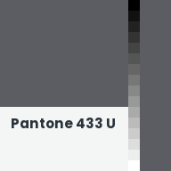 Color chip: Pantone 433 U