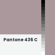 Color chip: Pantone 436 C