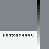 Color chip: Pantone 444 U