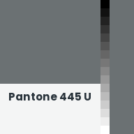 Color chip: Pantone 445 U