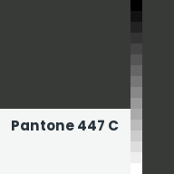 Color chip: Pantone 447 C