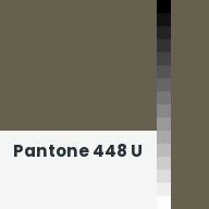 Color chip: Pantone 448 U