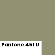 Color chip: Pantone 451 U