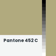 Color chip: Pantone 452 C
