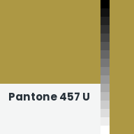 Color chip: Pantone 457 U